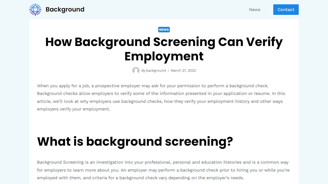 How Background Screening Can Verify Employment