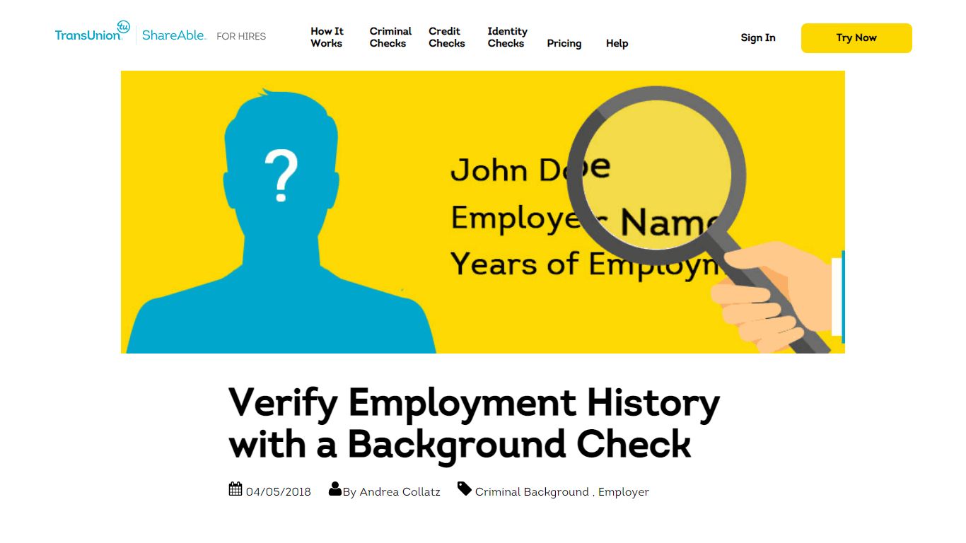 Verify Employment History with a Background Check